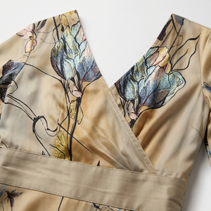 Eliana - V-Neck Wrap-Style Maxi Dress