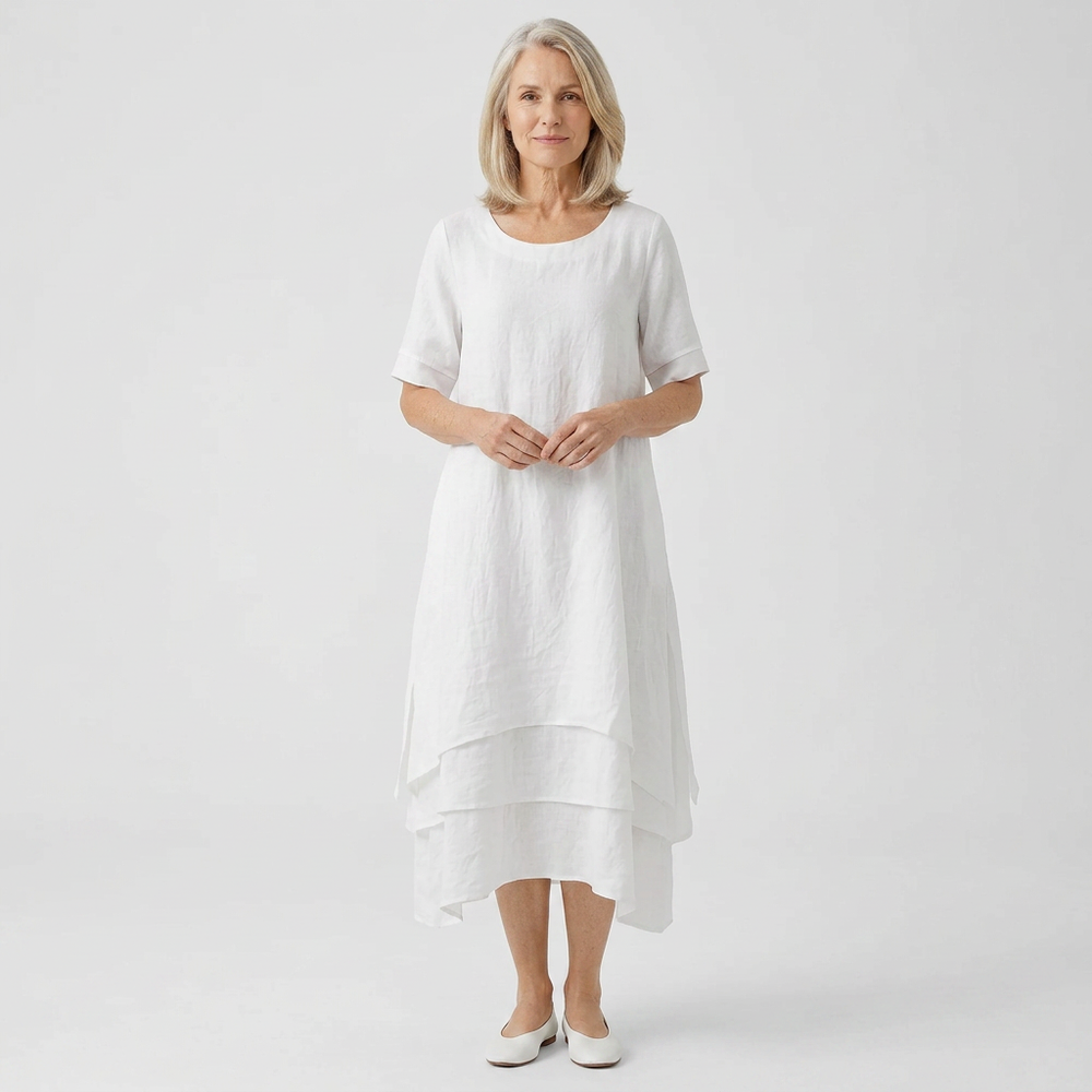 Flowane - Layered Hem Midi Maxi Dress