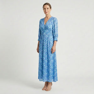 Hazel - Floral Print V-Neck Maxi Dress