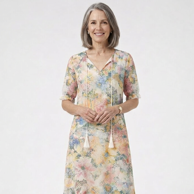 Blossomara - Floral Print Bohemian Maxi Dress
