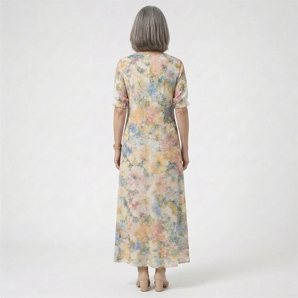 Blossomara - Floral Print Bohemian Maxi Dress