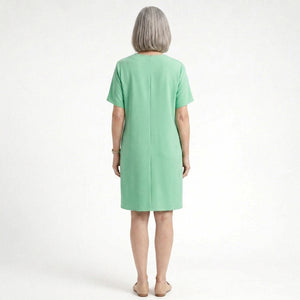 Slyvene - V-Neck Split-Sleeve Mini Dress