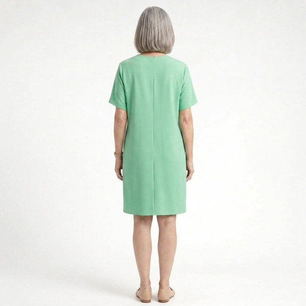 Slyvene - V-Neck Split-Sleeve Mini Dress