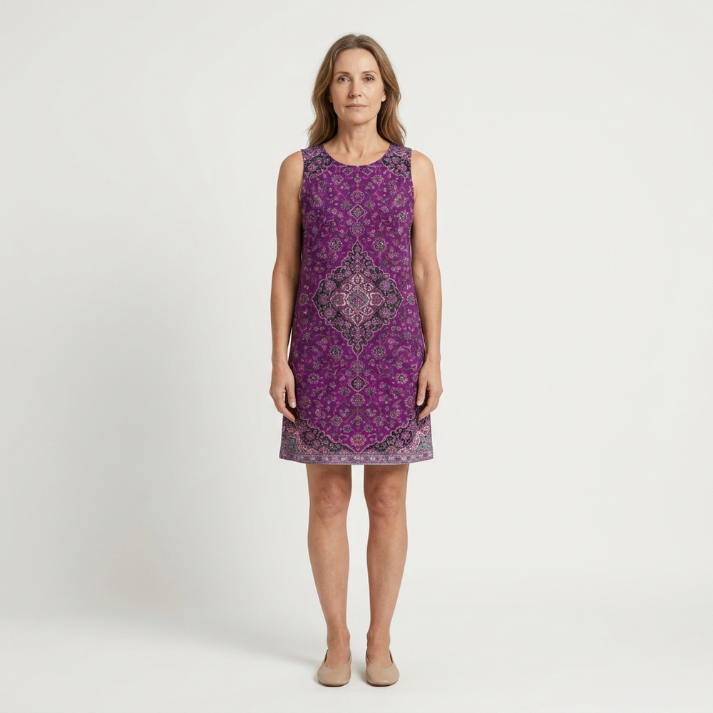 Audrey - Sleeveless Boho Print Mini Dress