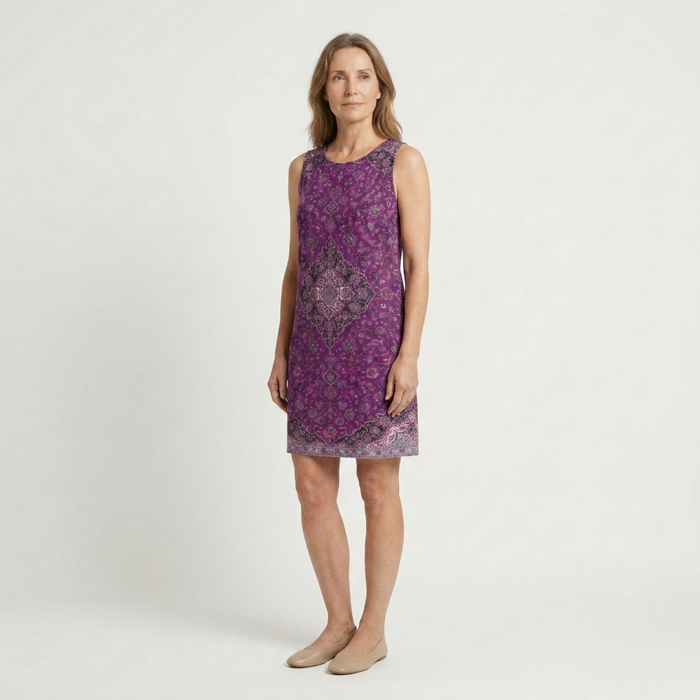Audrey - Sleeveless Boho Print Mini Dress