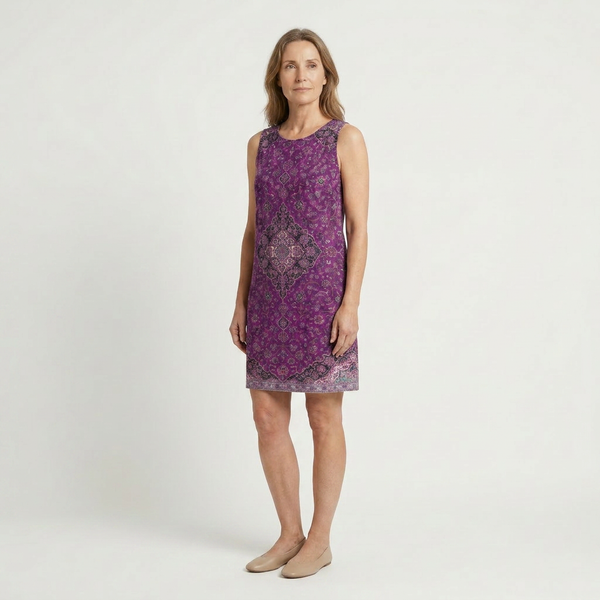 Audrey - Sleeveless Boho Print Mini Dress