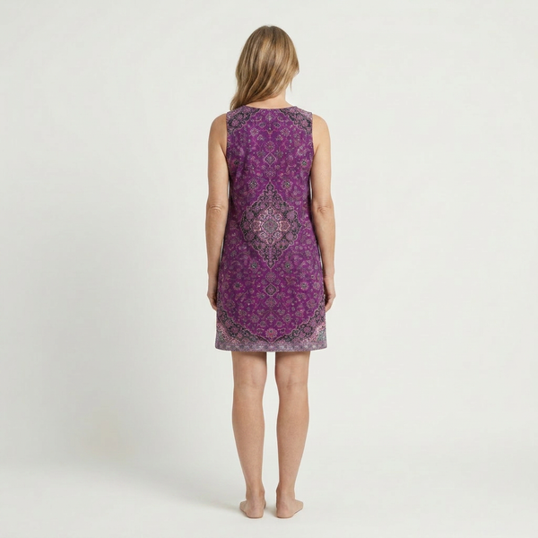 Audrey - Sleeveless Boho Print Mini Dress