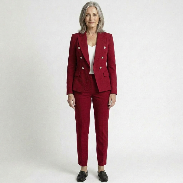 Vestara - Double-Breasted Blazer And Trouser Set