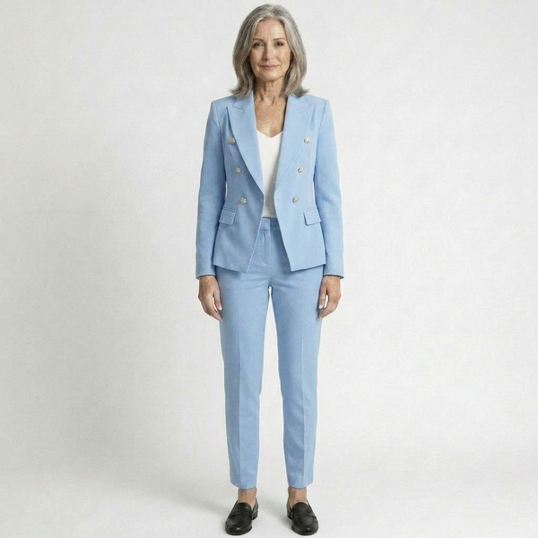 Vestara - Double-Breasted Blazer And Trouser Set