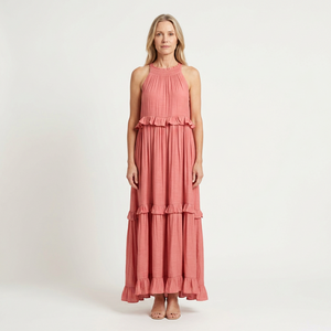 Aria - Sleeveless Tiered Ruffle Maxi Dress