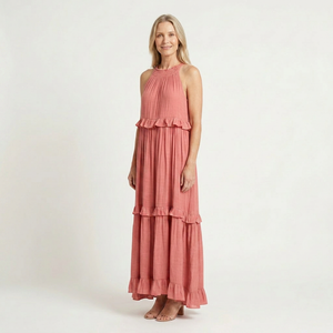 Aria - Sleeveless Tiered Ruffle Maxi Dress