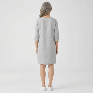 Emma - Relaxed Fit Midi Button-Front Dress