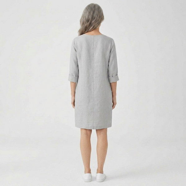 Emma - Relaxed Fit Midi Button-Front Dress