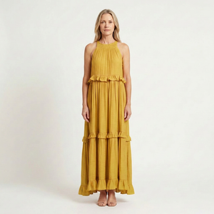 Aria - Sleeveless Tiered Ruffle Maxi Dress