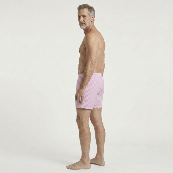 Wavrun - Striped Drawstring Swim Trunks For Men