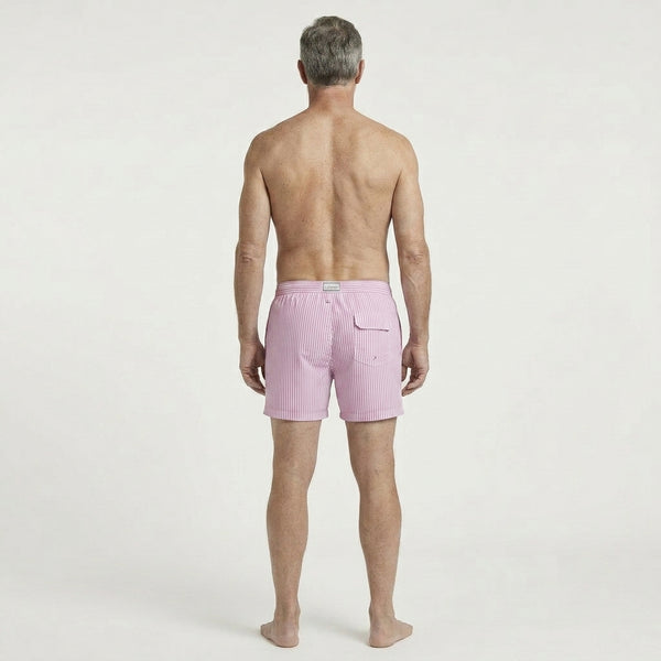 Wavrun - Striped Drawstring Swim Trunks For Men