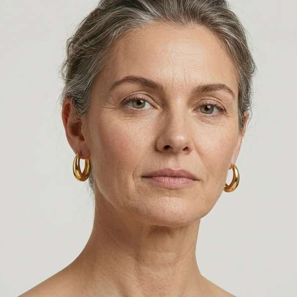 Vaulto - Chunky Oval Hoop Drop Earrings