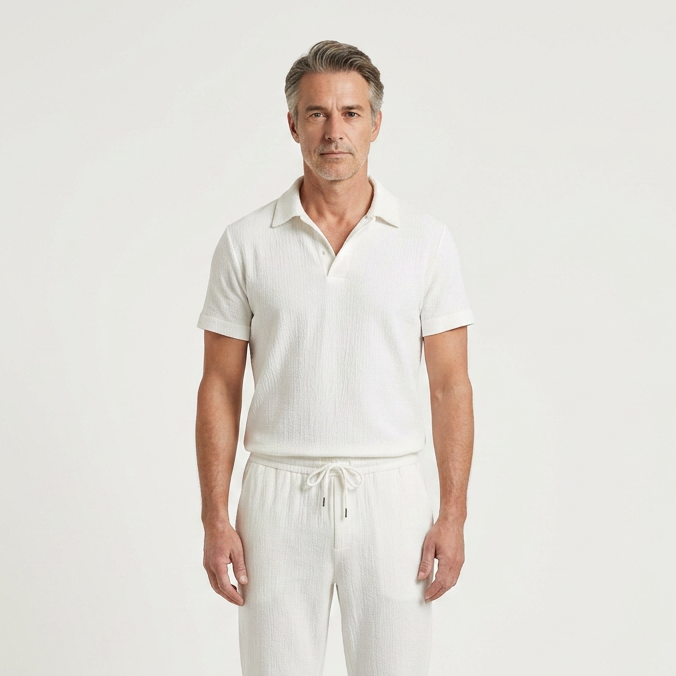 Xander - Short Sleeve Polo And Trouser Set