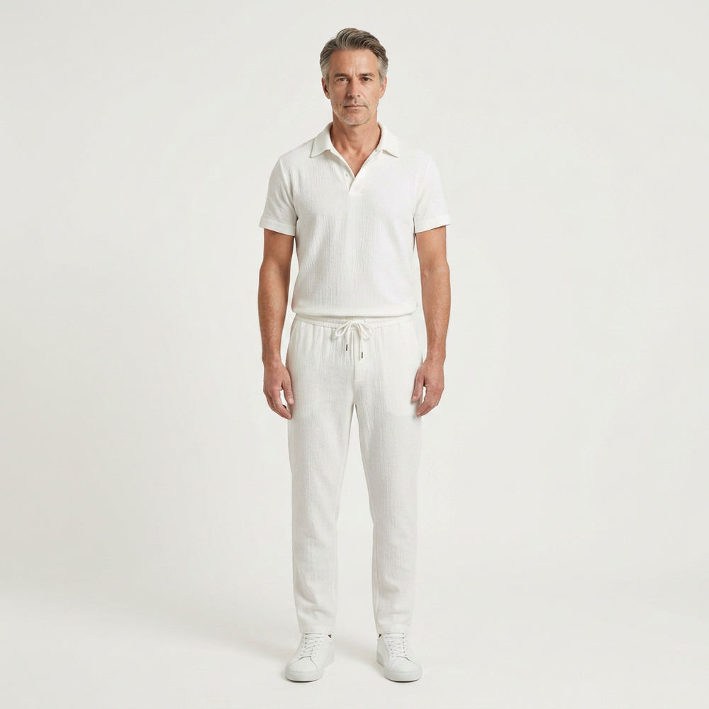 Xander - Short Sleeve Polo And Trouser Set