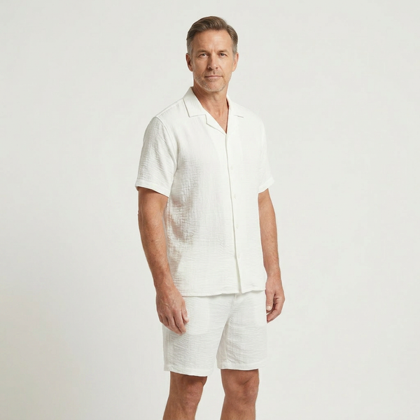 Brody - Two-Piece Short Sleeve Camp Collar Set