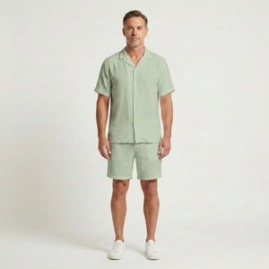 Brody - Two-Piece Short Sleeve Camp Collar Set