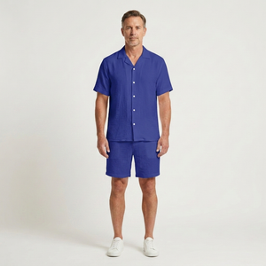 Brody - Two-Piece Short Sleeve Camp Collar Set