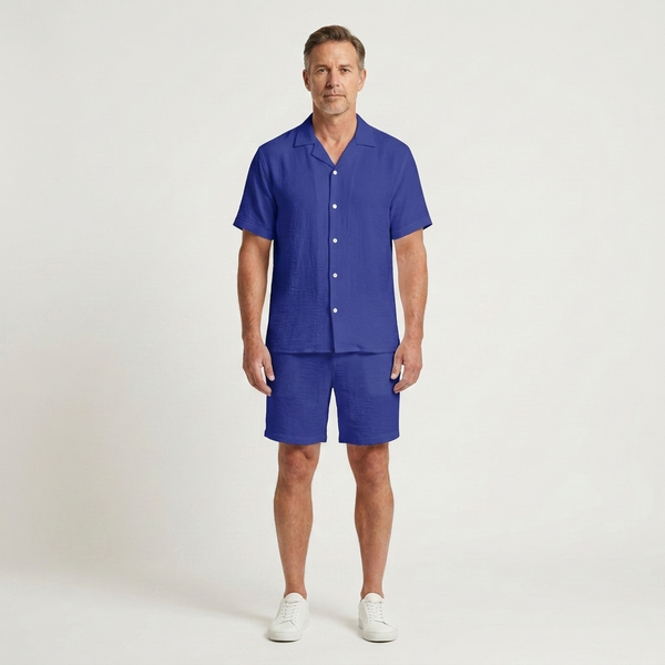 Brody - Two-Piece Short Sleeve Camp Collar Set