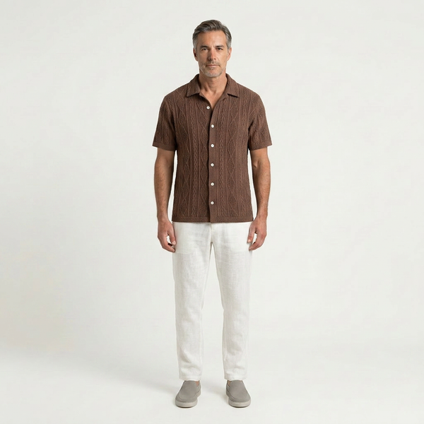 Nolan - Two-Piece Short Sleeve Shirt And Shorts Set