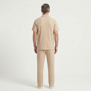 Ace - Long-Sleeve Pleated Two-Piece Set