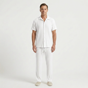 Ace - Long-Sleeve Pleated Two-Piece Set