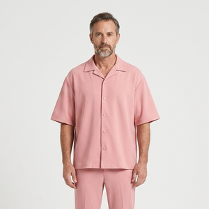 Gavin - Short-Sleeve Button-Up Shirt And Pants Set