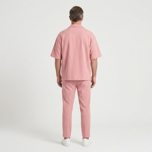 Gavin - Short-Sleeve Button-Up Shirt And Pants Set