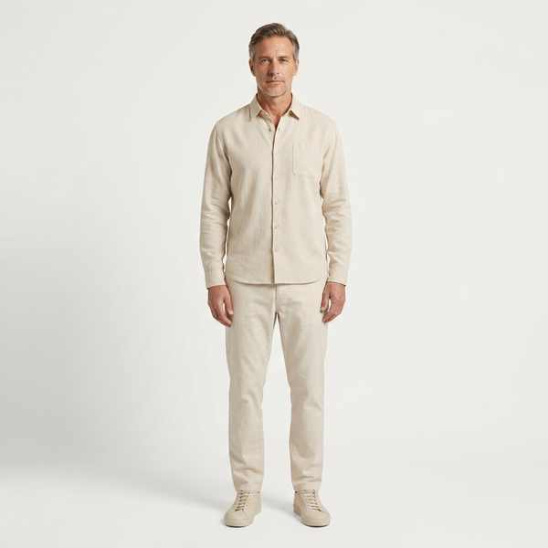 Christian - Long Sleeve Button-Down Casual Shirt