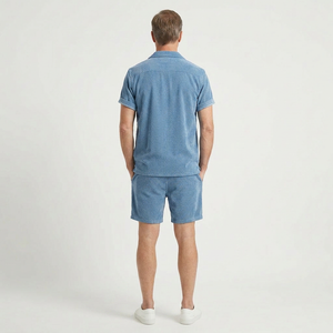 Brandon - Short-Sleeve Button-Up Shirt And Shorts Set