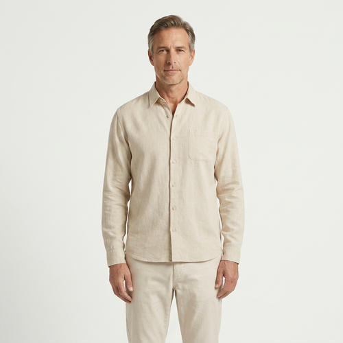 Christian - Long Sleeve Button-Down Casual Shirt
