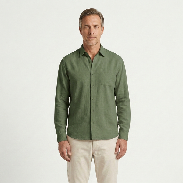 Christian - Long Sleeve Button-Down Casual Shirt