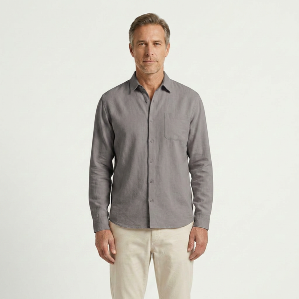 Christian - Long Sleeve Button-Down Casual Shirt