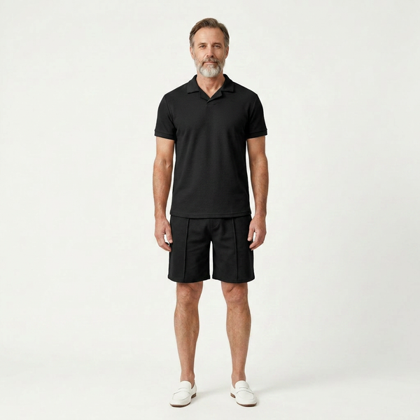 Eli - Short Sleeve Polo And Shorts Set