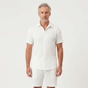 Isaiah - Matching Button-Up Shirt And Shorts Set