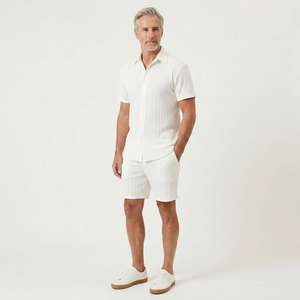 Isaiah - Matching Button-Up Shirt And Shorts Set