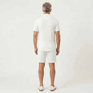 Isaiah - Matching Button-Up Shirt And Shorts Set