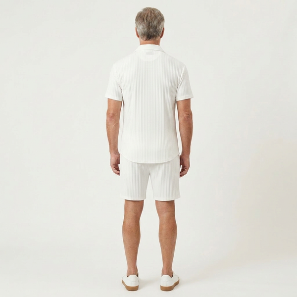 Isaiah - Matching Button-Up Shirt And Shorts Set