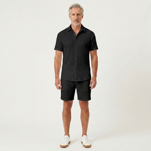 Isaiah - Matching Button-Up Shirt And Shorts Set