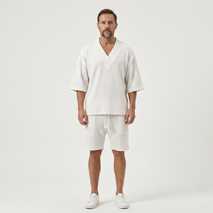 John - V-Neck Short Sleeve Matching Set