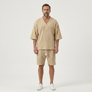John - V-Neck Short Sleeve Matching Set