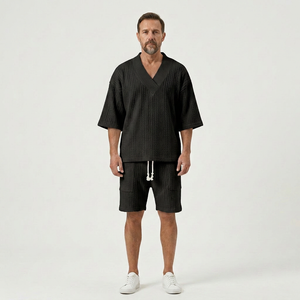 John - V-Neck Short Sleeve Matching Set