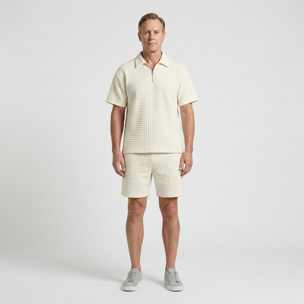 Aiden - Textured Waffle Knit Two-Piece Set