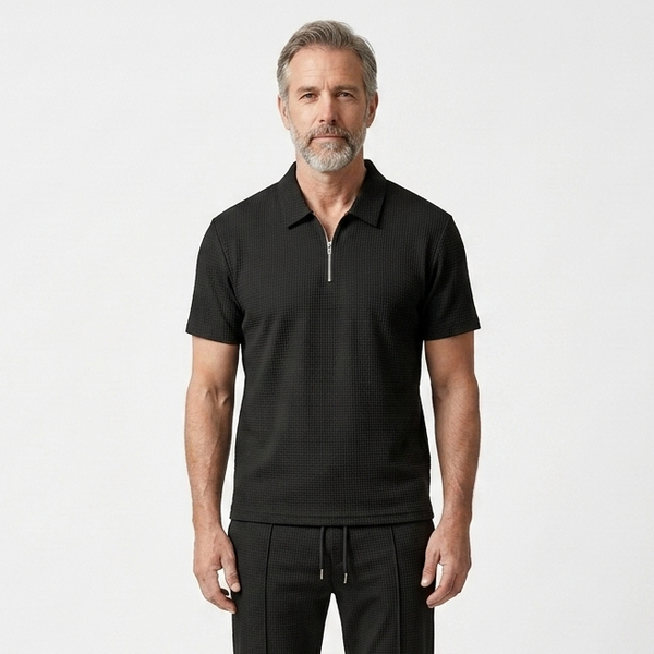 Levi - Short-Sleeve Zip Collar Matching Set