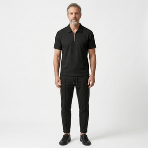Levi - Short-Sleeve Zip Collar Matching Set