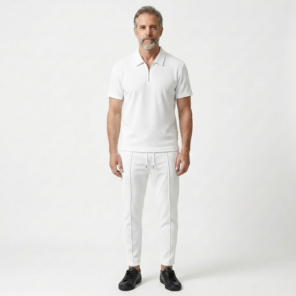 Levi - Short-Sleeve Zip Collar Matching Set